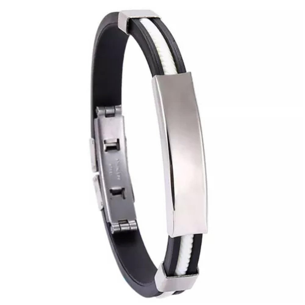 Waterproof Stainless Steel Detox Wristband-White