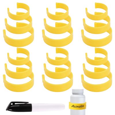 18pcs Clips for Pill Bottles, 3 Sizes Reusable Medicine Bottle Label Clips with Marker Pill Bottle Label Clips Medicine Bottle Clips Pill Organizer for Easy Medication Identification