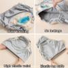 3 Pack Incontinence Underwear for Women Men,Adult Cloth Diapers Washable Leak Proof Underwear Reusable Home Care Incontinence Leakage Protective Panties Shields(A02,X-Large) view 4