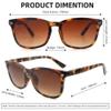 FEIVSN 3 Pack Bifocal Reading Sunglasses for Women Men Bi-focal Sun Readers PC Frame Fixed Hinge Dual Focal Clear Top Eyewear,+1.50 view 3