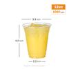 [1000/Pack] Clear Plastic Disposable PET Cups,12 oz view 2