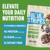 Blue Stripes Hazelnut Butter Granola - Whole Cacao Gluten Free Granola for Cereal, Yogurt, Snacking | 4g Protein Per Serving | No Refined Sugar, Vegan, Non GMO - 7 oz Bag (6 Pack) view 3