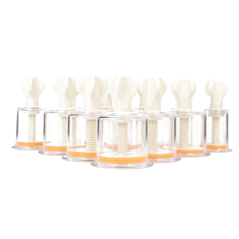 OUFEIJIA 12 Cups Vacuum Cupping Device Chinese Cupping Therapy Rotating Handle Cupping Vacuum Suction Enhancer Cup Body Massager
