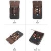 4 Slot Leather Cigar Case Travel Humidor Cigar Organizer with Magnetic Closure Removable Tray, 6.5", 60 Ring Gauge Portable Gift for Men (Brown) view 4