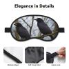 Black Crow Birds Sleep Mask for Women Men Eye Mask for Sleeping Light Blocking Sleeping Mask with Elastic Strap Blindfold for Flight Nap Soft Breathable Travel Eye Cover for Side Sleeper view 3