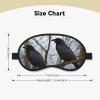 Black Crow Birds Sleep Mask for Women Men Eye Mask for Sleeping Light Blocking Sleeping Mask with Elastic Strap Blindfold for Flight Nap Soft Breathable Travel Eye Cover for Side Sleeper view 4
