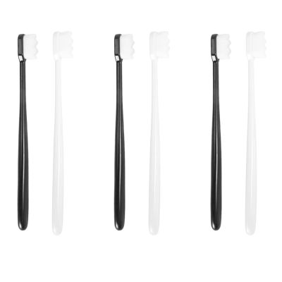 KHOGSBPSW Manual Toothbrush Extra Soft Toothbrush for Sensitive Gums Micro-Nano Manual Toothbrush with 20000 Soft Floss Bristle(6 Pack) Toothbrush