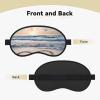 Heart Shape Romantic Beach Sleep Mask for Women Men Eye Mask for Sleeping Light Blocking Sleeping Mask with Elastic Strap Blindfold for Flight Nap Soft Breathable Travel Eye Cover for Side Sleeper view 2