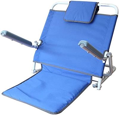 5JJJLOOOPP Pillow Adjustable Bed Backrest Adjustable 7 Gear Sit-up Bed with Armrest Lumbar Support Folding Backrest Bed for Bedridden Paralyzed Patients Comfortable and Durable