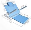 5JJJLOOOPP Pillow Adjustable Bed Backrest Adjustable 7 Gear Sit-up Bed with Armrest Lumbar Support Folding Backrest Bed for Bedridden Paralyzed Patients Comfortable and Durable view 2