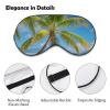 Soft Comfortable Eye Mask Tropical Palm Tree Printed Night Sleeping Eye Masks Eye Patches Eye Cover Light Blocking Blindfold for Office Nap Travel view 3