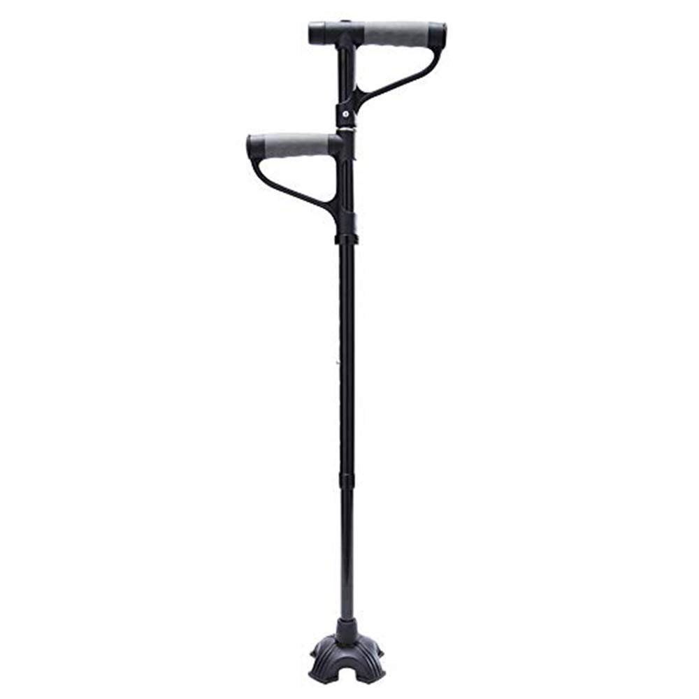 5JJJLOOOPP Walking Stick Crutches Lightweight Life Crutches Balance Mobility Aid Driving Aluminum Crutches Adjustable Portable Hand Light Weight LED Handle for Adults and Kids