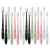 KHOGSBPSW Manual Toothbrush 10 Pcs Extra Soft Toothbrush Micro-Nano 20000 Floss Bristles Manual Toothbrush for Sensitive Teeth Pregnant Women Elderly Child Toothbrush(10pc Green Wave) view 2