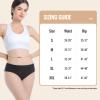 Carer Period Underwear for Women Heavy Flow Womens Leak Proof Menstrual Underwear 50-100ml Absorbent Period Panties Reusable Washable Incontinence Briefs, 2pk-2XL (Black/Beige) view 4