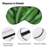 Soft Comfortable Eye Mask Banana Leaf Green Printed Night Sleeping Eye Masks Eye Patches Eye Cover Light Blocking Blindfold for Office Nap Travel view 3