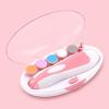 Electric Baby Nail Trimmer Kit, Baby Nail Clipper, Baby Nail File with LED Light, 2-Speed Adjustable for Newborn, Infants, Toddlers, 6pcs Sander Heads (Pink) view 3