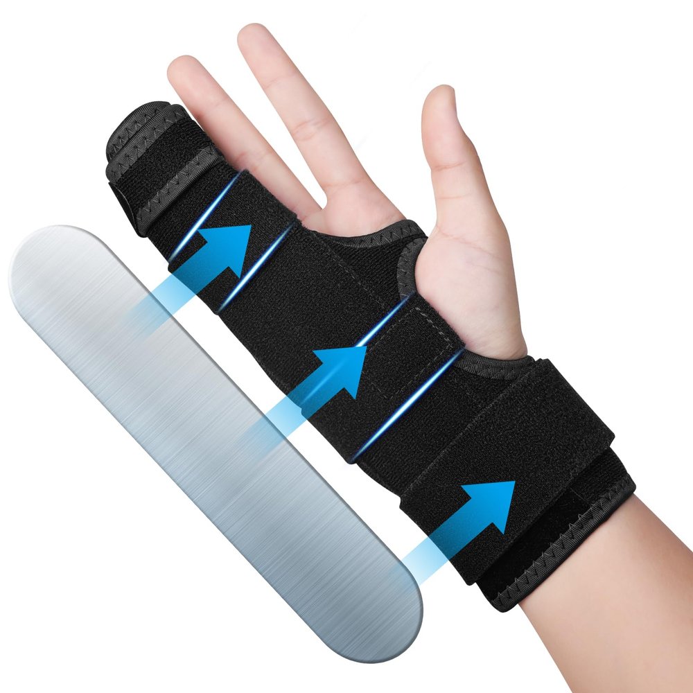 EDNYZAKRN Trigger Finger Splint, 2 Finger Brace for Index, Middle, Ring, Pinky Finger, Treatment for Hand Fractures, Arthritis (S/M, Right)