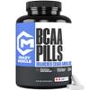Crazy Muscle 3000mg BCAA Pills (2 Month Supply) with The Optimum 2:1:1 Ratio of Branched Chain Amino Acids for Recovery and Growth - 1000mg BCAAs per Pill (More Than BCAA Capsules) - 240 Tablets view 1