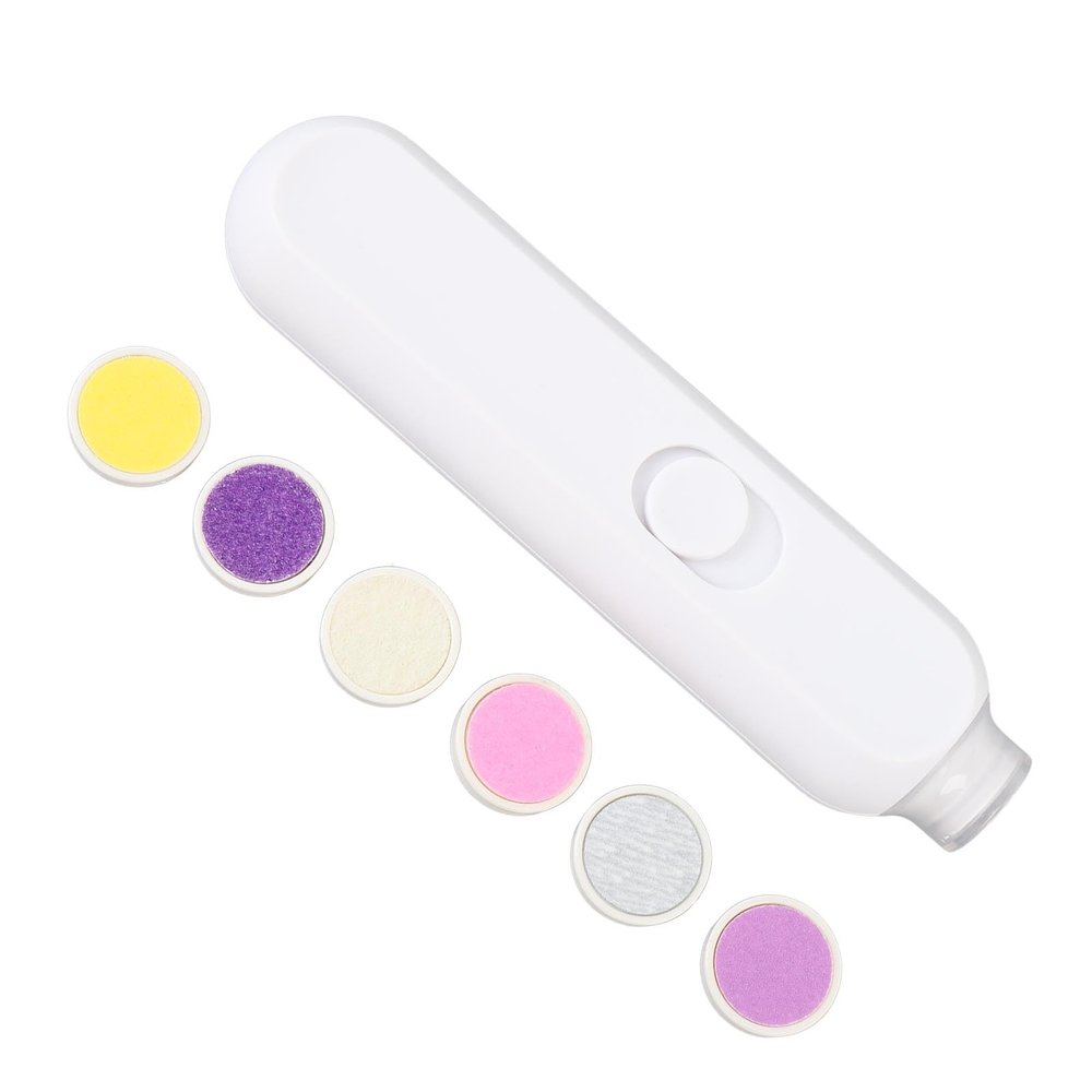 Baby Nail Trimmer Electric, Baby Nail Clippers Gentle Electric Nail File with Night Light, Multifunctional Trim Polish Nail File Baby Grooming Kit for (White)