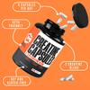 Crazy Muscle Creatine Capsules, 5g of Premium 3X ThreeAtine Pre Workout Bulk Mass Gainer, High Absorption Easy to Take Creatine Monohydrate, Optimum Performance for Men Women, 360 Capsules view 2