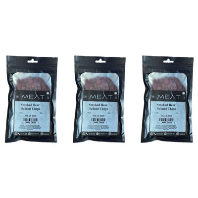 The Meat Co Smoked Beer Beef Salami Chips, Made with Premium Meats, handmade (12oz)