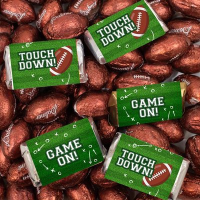 128 Pcs Football Party Candy Favors Miniatures and Chocolate Footballs by Just Candy (1.75 lbs)