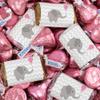 124 Pcs Pink Girl Baby Shower Candy Party Favors Elephant Miniatures & Kisses (1.52 lbs, Approx. 124 Pcs) view 1