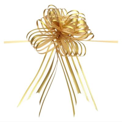 QasDfgHj Bows Decor, BowsChristmas Bows Wrapping Bows Bow Ribbons Pull Bow Ribbon Packing Bow Bowknot s Box DIY Supplies Car Room Decoration for Party Wedding(Gold)