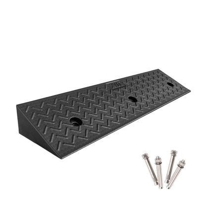 Curb Ramps, Rubber Plastic Wheelchair Ramps, Non-Slip Surfaces, Portable Threshold Ramps for Driveway Lawn Mower Scooter Bike Motorcycle(100x25x4cm/39x10x1.6in)