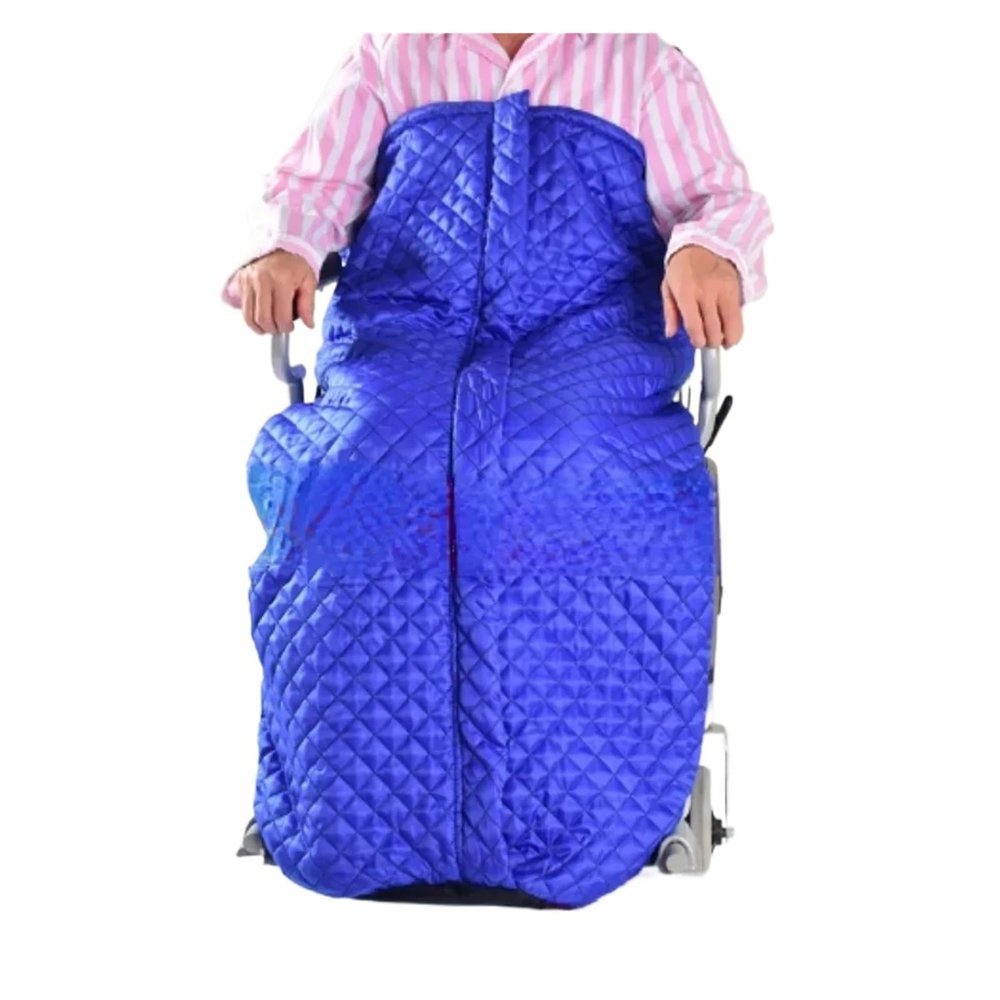 HDNSAUD Wheelchair Half Pack Thermal Blanket Waterproof Windproof Cold Proof Elderly Patient Leg Guard Warm(Blue)