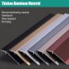 UMJIGF Floor Transition Strip Entry Ramp, Extra Wide 4inch Floor Transition Strip for High Drop Threshold, Commercial Aluminum Non Slip Floor Edge Trim for Wood,Silver-145cm/57in/4.7ft view 2