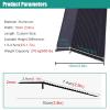 UMJIGF Floor Transition Strip Entry Ramp, Extra Wide 4inch Floor Transition Strip for High Drop Threshold, Commercial Aluminum Non Slip Floor Edge Trim for Wood,Silver-145cm/57in/4.7ft view 3