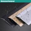 UMJIGF Floor Transition Strip Entry Ramp, Extra Wide 4inch Floor Transition Strip for High Drop Threshold, Commercial Aluminum Non Slip Floor Edge Trim for Wood,Silver-145cm/57in/4.7ft view 4