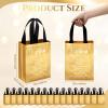 Sweetude 50 Pcs Team Staff Appreciation Thank You Gift Bag Bulk, Golden view 2