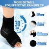 Comfytemp Ankle Foot Ice Pack Wrap for Plantar Fasciitis Relief, Ankles Brace for Sprain, Heel Spur, Swelling, Achilles Tendonitis, Cold Bag for Injuries Reusable, Hot Cold Compress, 1 Pack (Black) view 2