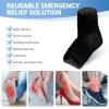 Comfytemp Ankle Foot Ice Pack Wrap for Plantar Fasciitis Relief, Ankles Brace for Sprain, Heel Spur, Swelling, Achilles Tendonitis, Cold Bag for Injuries Reusable, Hot Cold Compress, 1 Pack (Black) view 3