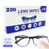 220 Count Lens Wipes (200 + 20 Bonus Pack) - Pre-Moistened Individual Wrapped Glasses Cleaner - Streak-Free Cleaning Wipes for Eyeglasses, Phone Screens, Sunglasses view 1