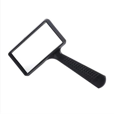 Lightweight Magnifying Glass 100X50Mm Rectangular Handheld Square 10 Back Magnifier for Reading,Watch Repair Tool
