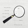 10X Handheld Magnifying Glass 20 Times Old High-Definition High-Power Optical Lens Read Reading 90MM Magnifiers view 3