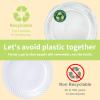 LANLISA 50 Silver Paper Plates Disposable Set Includes 25-9" & 25-7" Disposable Birthday Cake Dessert Paper Plates For Party Supplies view 4