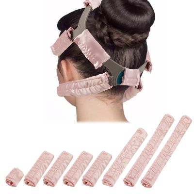 8 PCS Satin CPAP Mask Strap Covers, Comfortable CPAP Strap Covers, Silky CPAP Mask Cushions to Fit Airfit f20 Headgear, Anti Wrinkle CPAP Hair Protector for Reducing Red Marks (Pink)
