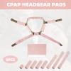 8 PCS Satin CPAP Mask Strap Covers, Comfortable CPAP Strap Covers, Silky CPAP Mask Cushions to Fit Airfit f20 Headgear, Anti Wrinkle CPAP Hair Protector for Reducing Red Marks (Pink) view 2