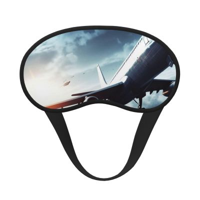 Airplane Sleep Mask for Women Men Eye Mask for Sleeping Light Blocking Sleeping Mask with Elastic Strap Blindfold for Flight Nap Soft Breathable Travel Eye Cover for Side Sleeper