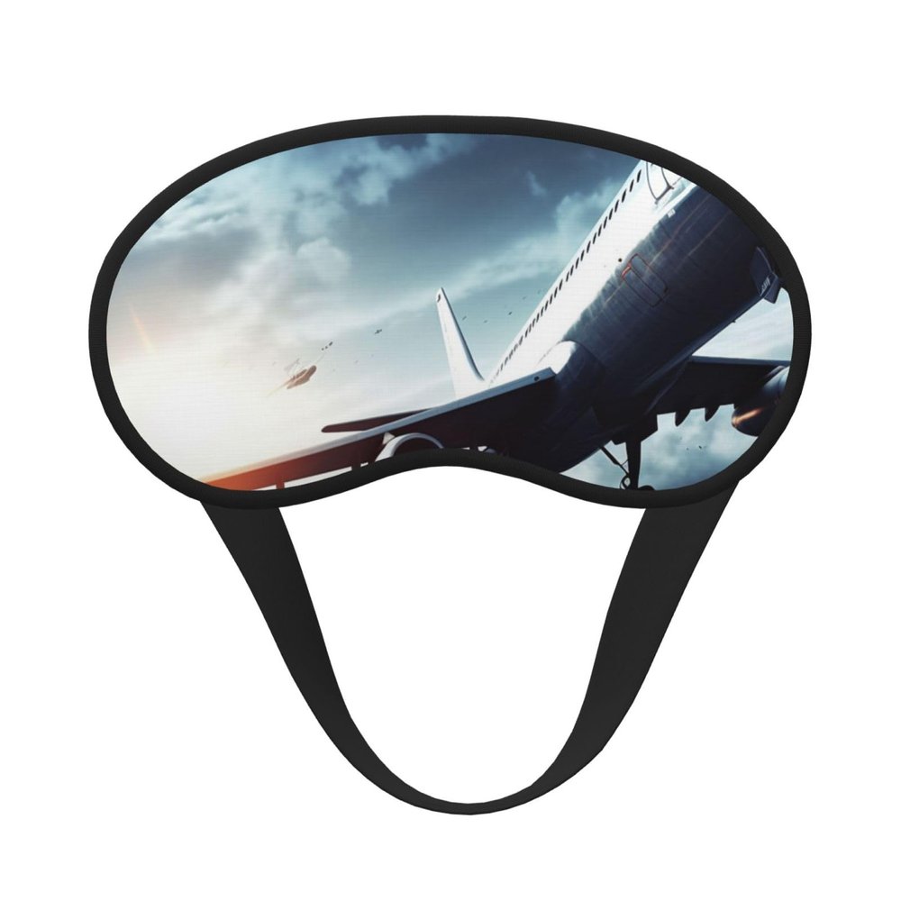 Airplane Sleep Mask for Women Men Eye Mask for Sleeping Light Blocking Sleeping Mask with Elastic Strap Blindfold for Flight Nap Soft Breathable Travel Eye Cover for Side Sleeper