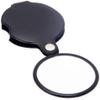 10X Mini Pocket Magnifying Glass Folding Pocket Magnifier Loupe with Rotating Protective Holster Leather Pouch for Reading,Science Class,Hobby view 1