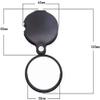 10X Mini Pocket Magnifying Glass Folding Pocket Magnifier Loupe with Rotating Protective Holster Leather Pouch for Reading,Science Class,Hobby view 2