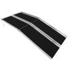 10ft Wheelchair Ramp Non Skid Threshold Ramp Aluminum Foldable Mobility Scooter Ramp Folding Handicap Ramp 120" x 29"(LxW) view 1