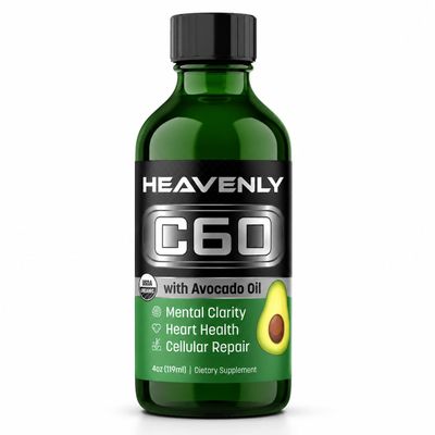 HNP Labs C60 in Organic Avocado Oil Carbon 60 Antioxidant Support for Energy, Mental Clarity & Daily Wellness 99.99% Pure Carbon Fullerenes 4 fl oz
