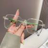 HAITONGCR Anti-blue reading glasses female Internet frame (transparent frame,Reading glasses + 350) view 1