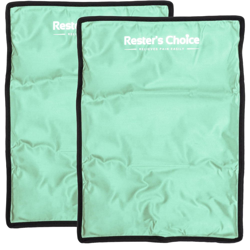 2 Pack Large Ice Packs for Injuries | 11" x 14.5" | Hot & Cold Pack | Reusable Gel Pack, Durable Construction, & Flexible When Frozen